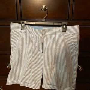 Crown and ivy seersucker shorts blue